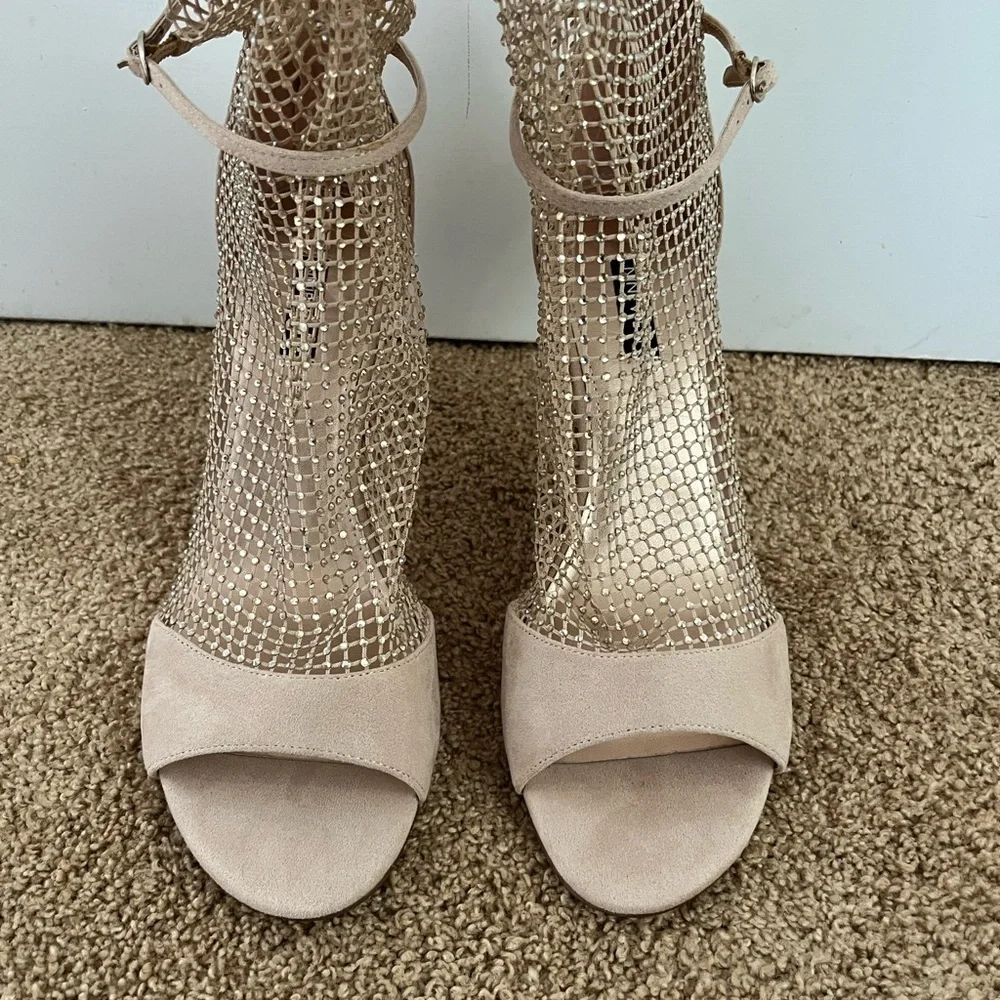 Nine West Imery Rhinestone Fishnet Bootie - SIZE 12 - Picture 3 of 5